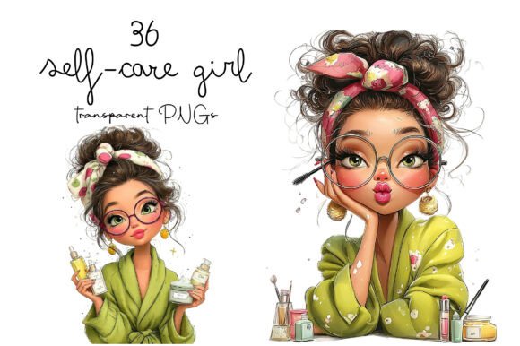 Download Quirky Self-Care Fashion Girl Clipart - Fashion Collection