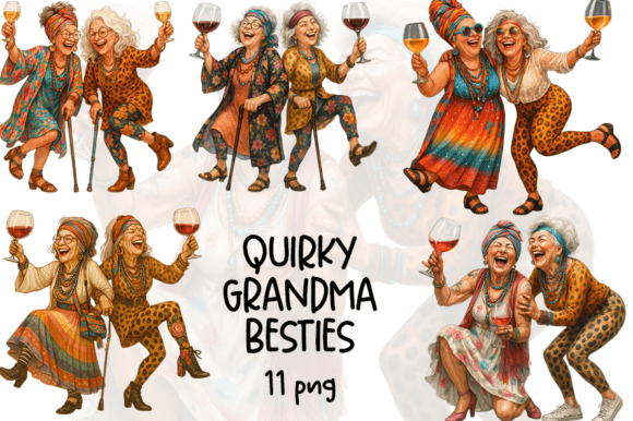 Download Quirky Old Ladies Best Friends - Quirky Collection