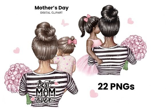 Download Mother’s Day Clipart, Mom Daughter, Girl - Mother Collection