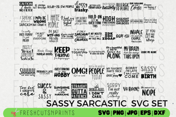 Download 50+ Sassy Sayings Crafting Set - Crafting Collection