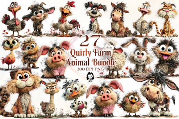 Download Quirky Farm Animal Clipart - Quirky Collection