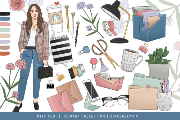 Download Planner Girl Fashion Clipart Sticker Set - Fashion Collection