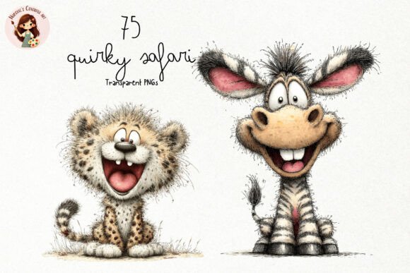 Download Quirky Safari Animals PNG Clipart - Quirky Collection