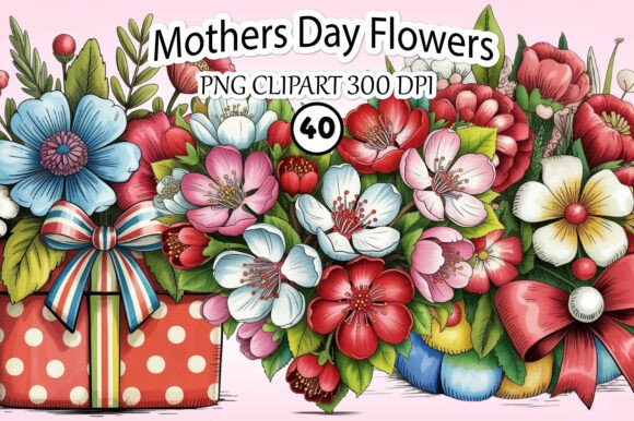 Download Watercolor Mother’s Day Flowers Clipart - Mother Collection