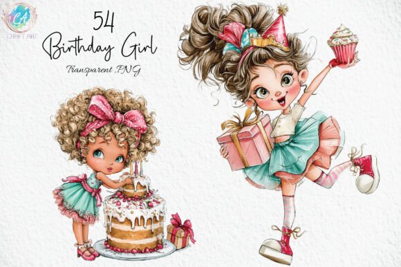 Download Birthday Girl Quirky Clipart PNG - Premium Bundle