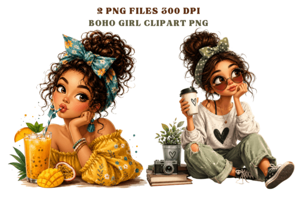 Download Boho Girl PNG, Cute Fashion Girl Clipart - Premium Resources