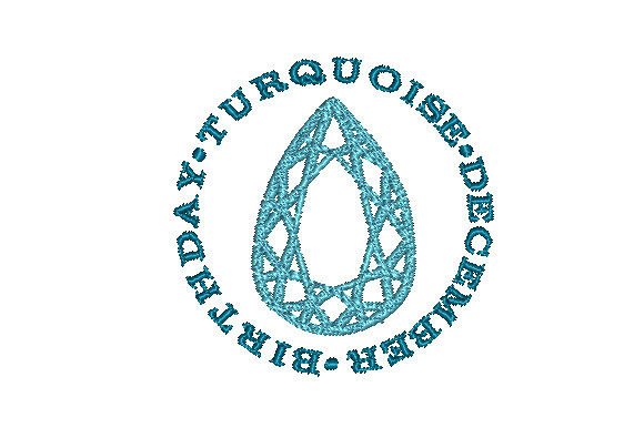 Download Turquoise Faceted Pear December Birthday - December Collection