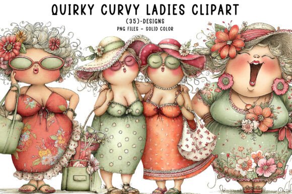 Download Quirky Curvy Ladies Clipart - Quirky Collection